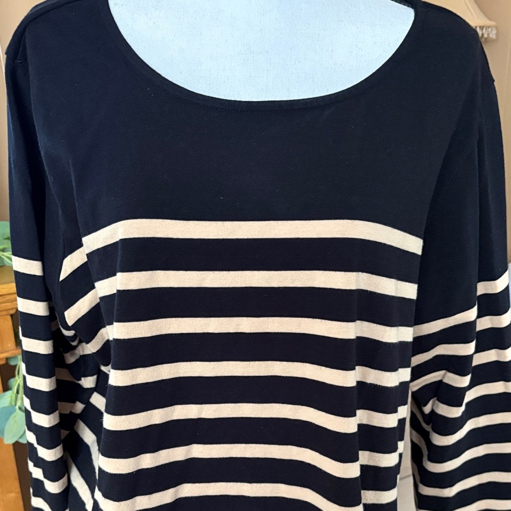 Striped Black and Tan Women's Top